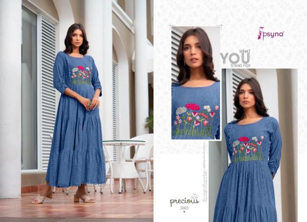 Psyna Precious 3 Designer Ethnic Wear Long Kurti 